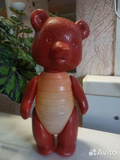 Игрушка СССР Медведь на резинке