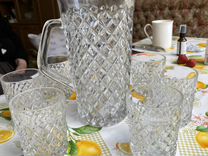 Набор графин и стаканы чешское стекло