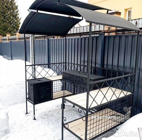 Мангал с крышей