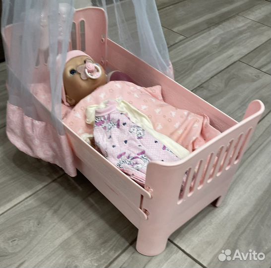 Кукла и кроватка baby Annabell оригинал