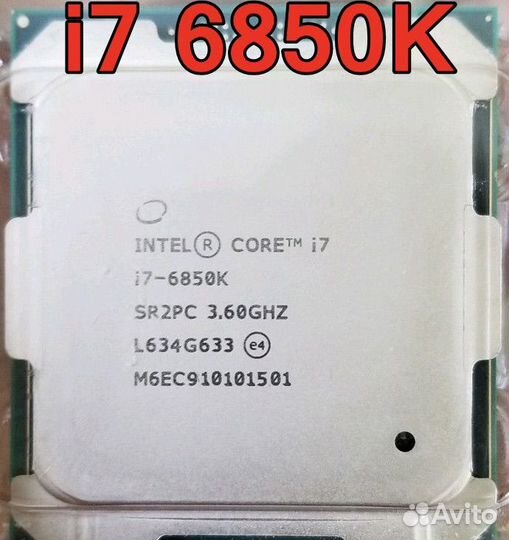 Intel Core i7 6850k 3.60 GHz 6 ядер LGA 2011-3