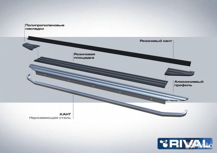 Пороги-подножки Opel Antara 2010-2015 Premium