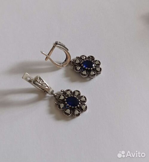 Серьги кольца серебро