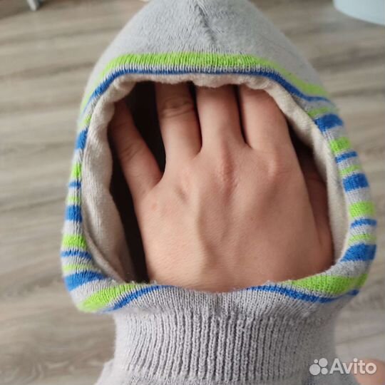 Шапка шлем для мальчика 46 48