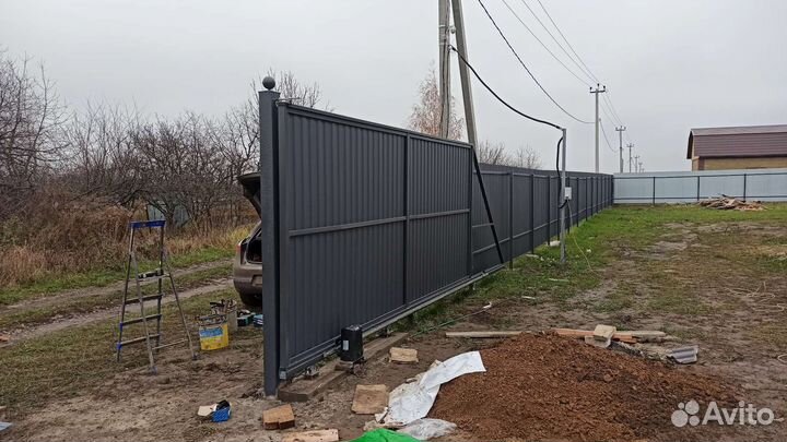 Установка автоматики на откатные ворота