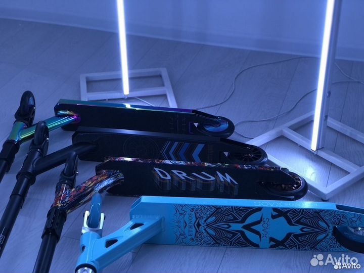 Самокат Ethnos трюковой с розовыми грипсами vbgd11