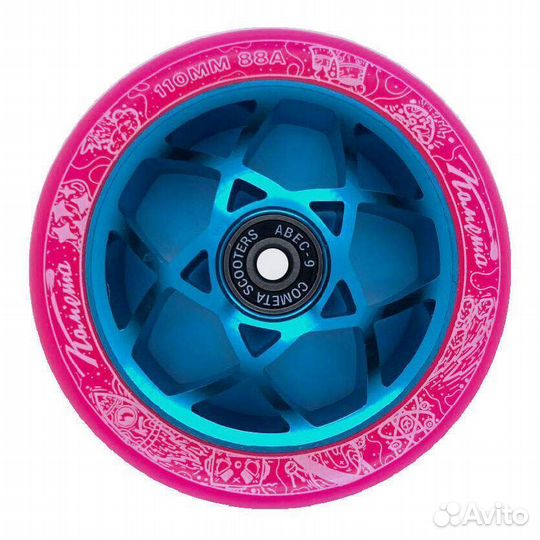 Колесо самокат Комета Атом Розовый / Голубой