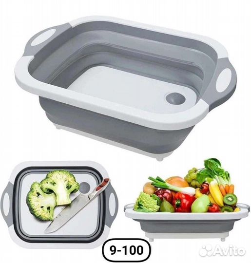 Доска разделочная с контейнером 3 в 1