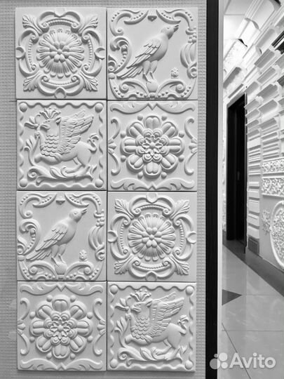 Гипсовые изразцы. гипсовая лепнина Аврора