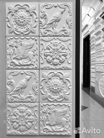 Гипсовые изразцы. гипсовая лепнина Аврора