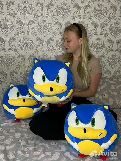 Мягкая игрушка соник 3в1 / Соник с пледом 3в1