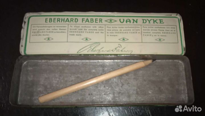 Ретро коробка из-под карандашей Van Dyke