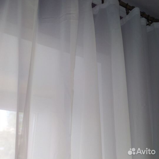 Тюль белая новая