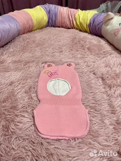 Шапка шлем для девочки