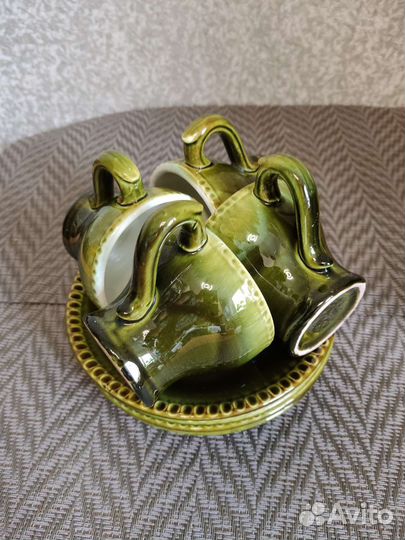 Чашка с блюдцем(4 шт) и сахарница