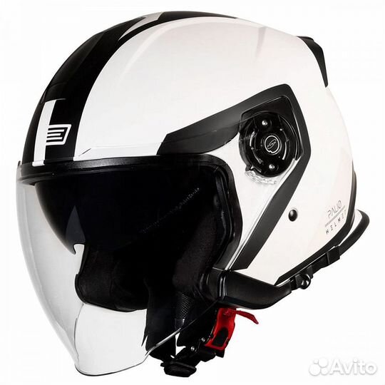 Шлем открытый со стеклом origine palio Solid белый