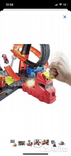 Набор Hot Wheels Сити автотрек Атака гориллы