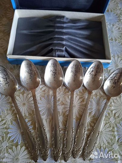 Набор ложек посеребрение в подароч. коробке СССР