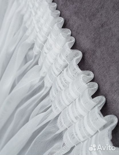 Красивый тюль сетка 3м, 5м белый, кремовый