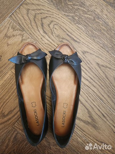 Кожаные балетки 37