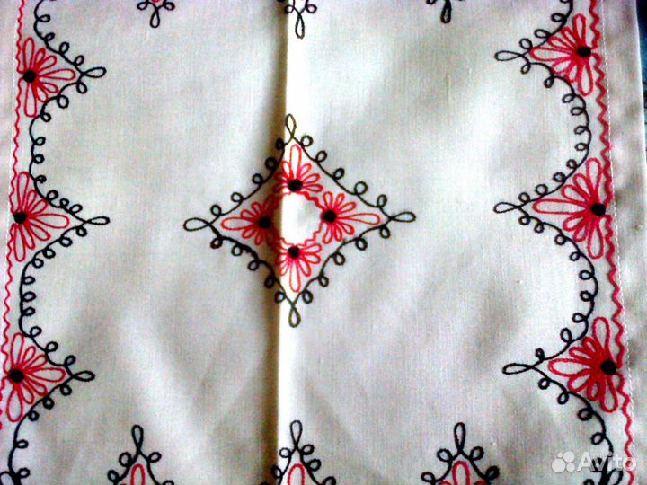 Салфетки Лён. С Вышивкой. Новые. СССР. 12 штук