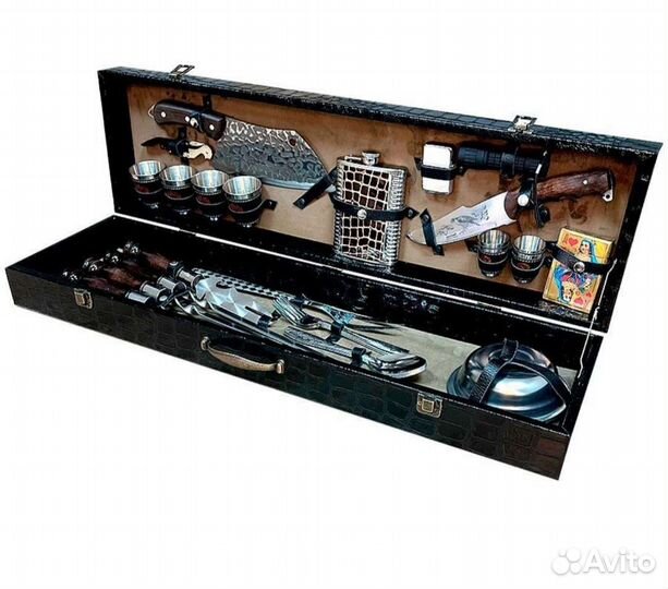 Шашлычный набор шампуров в кейсе