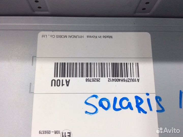 Магнитола Hyundai Solaris седан G4FG 2017