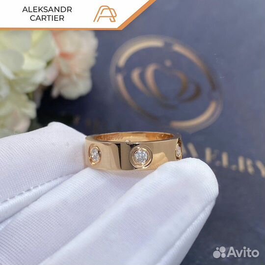 Кольцо Cartier золото, 6 бриллиантов 0,46ct