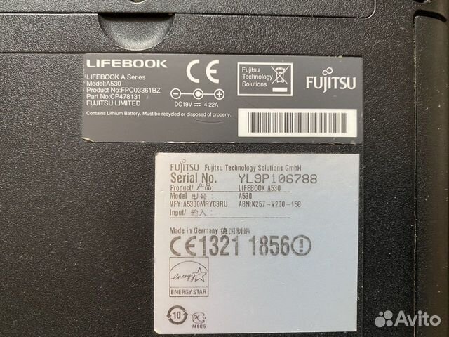Ноутбук fujitsu lifebook A 530 (8/500Gb) объявление продам