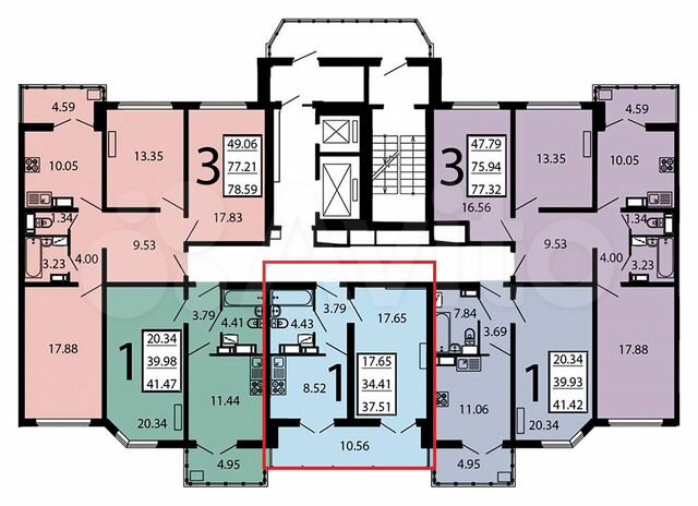 Купить 2-комнатную квартиру, 54 кв. м., Воронеж, цена 3500000 руб., № 1184327 Ri