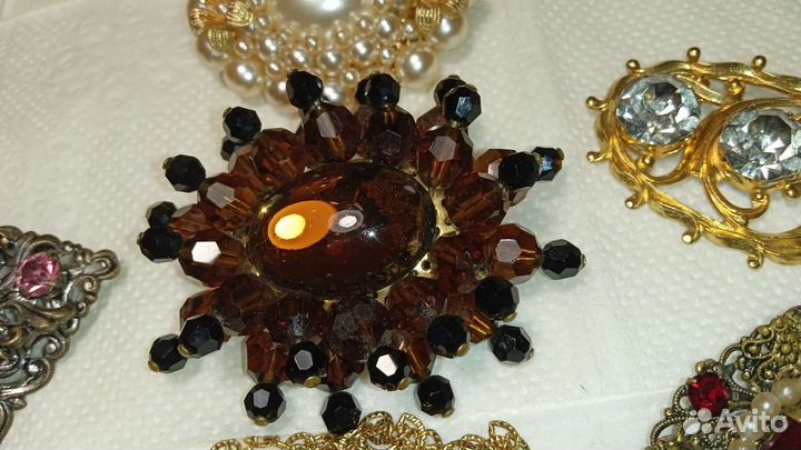 Брошь, кулон СССР, Чехословакии, шикарные