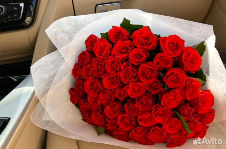 101 Роза Букеты Цветы Доставка Розы