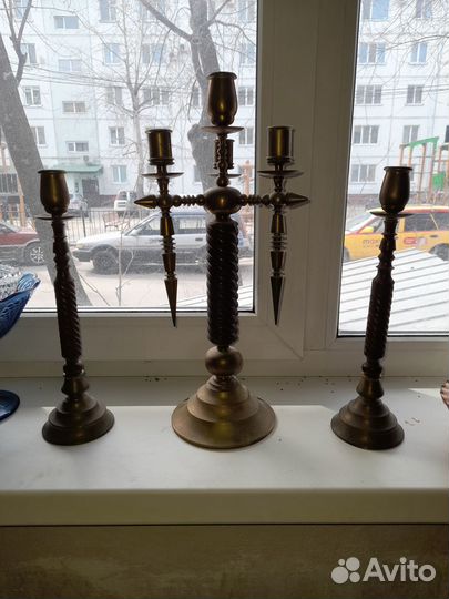 Бронзовый подсвечник бу