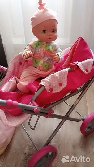 Кукла пупс Baby born и коляска детская для кукол