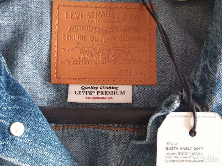 Levi's оригинал, куртка джинсовая, новая, XXL, L