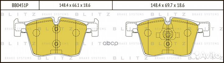 BB0451P колодки дисковые передние BMW X3 F25 3