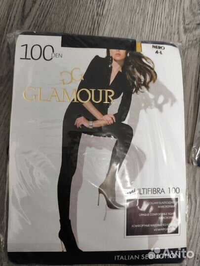 Новые Колготки Clamour 100ден размер 4 чёрные
