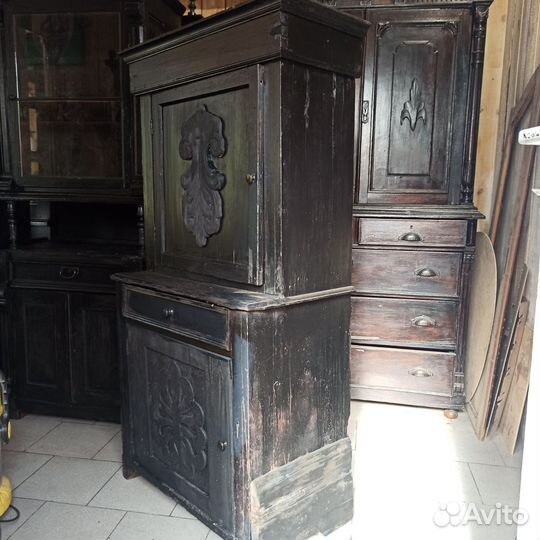 Буфет шкаф старинный антикварный