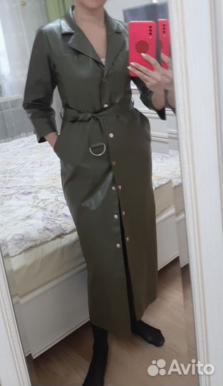 Платье кожанное