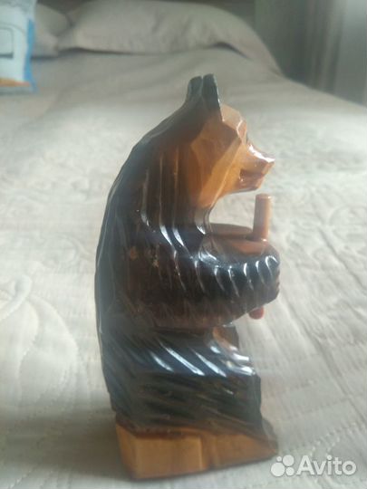 Фигурка деревянная мишка СССР