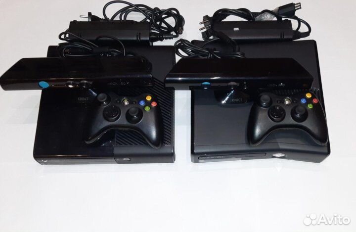 Xbox 360 500GB + Kinect + 62 игры, гарантия 1 год