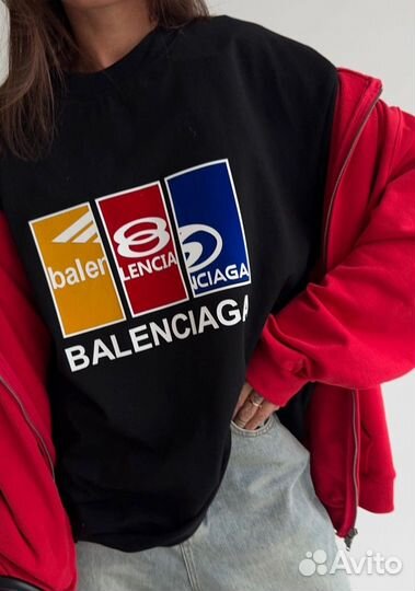 Топовая футболка Balenciaga унисекс (тренд 2025)