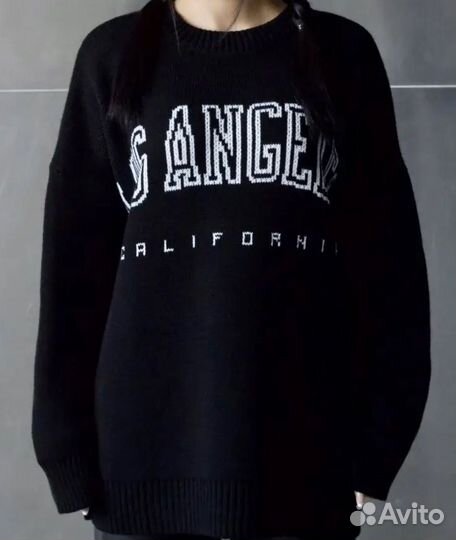 Свитер LA оверсайз унисекс черный