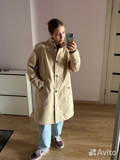 Бежевый плащ/тренч