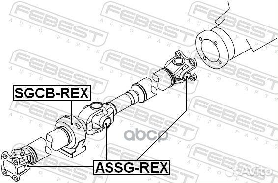 Подшипник опоры карданного вала задний ssangyong