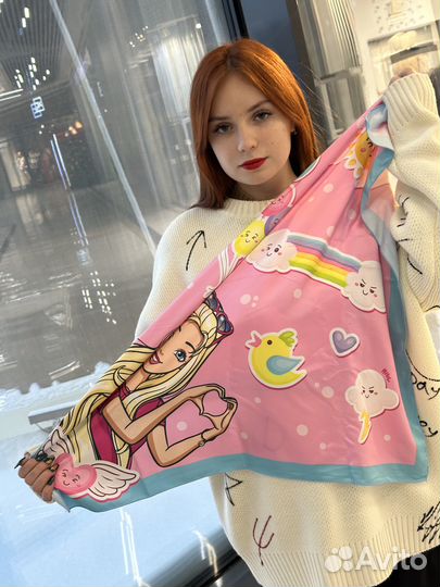 Платок шелковый 70*70см полиэстер новый