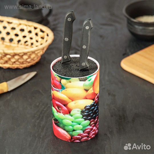 Подставка для ножей с наполнителем «Фрукты», 149 с