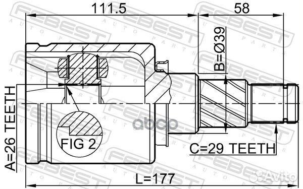 ШРУС 0211-T30LH 0211-T30LH Febest