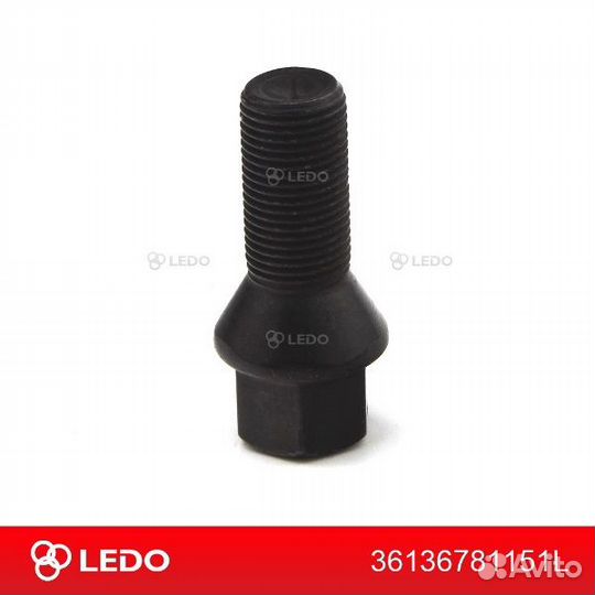 Болт колеса на bmw, mini черный m14x1.25 ключ 17