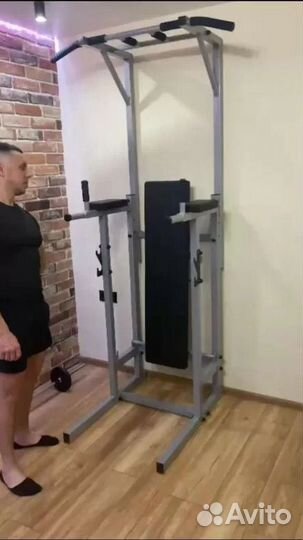 Напольный турник со скамьей: Турник, Брусья, Пресс